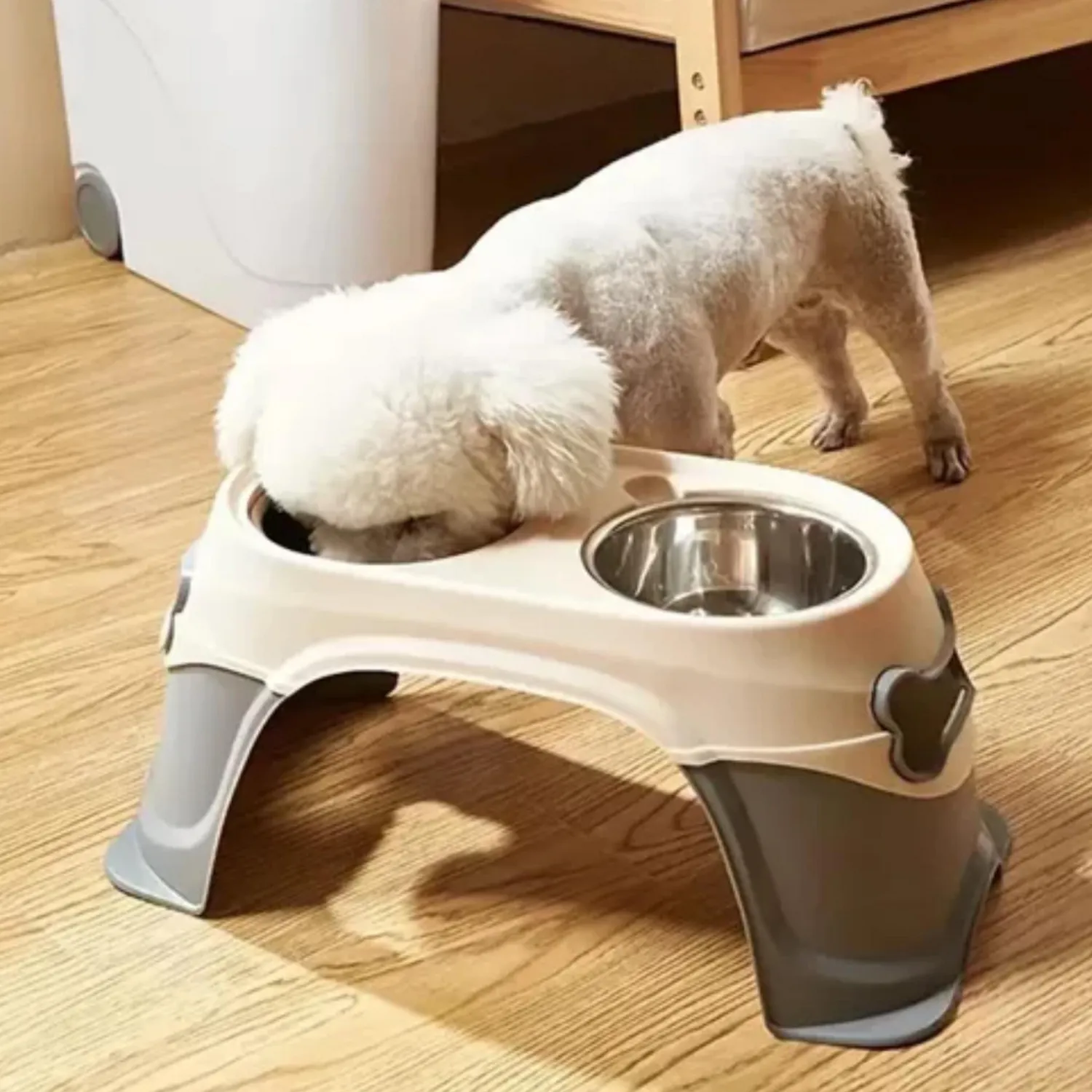 Comedero Alto para Perro Dinastía Café 47x20.3cm Colmascotas