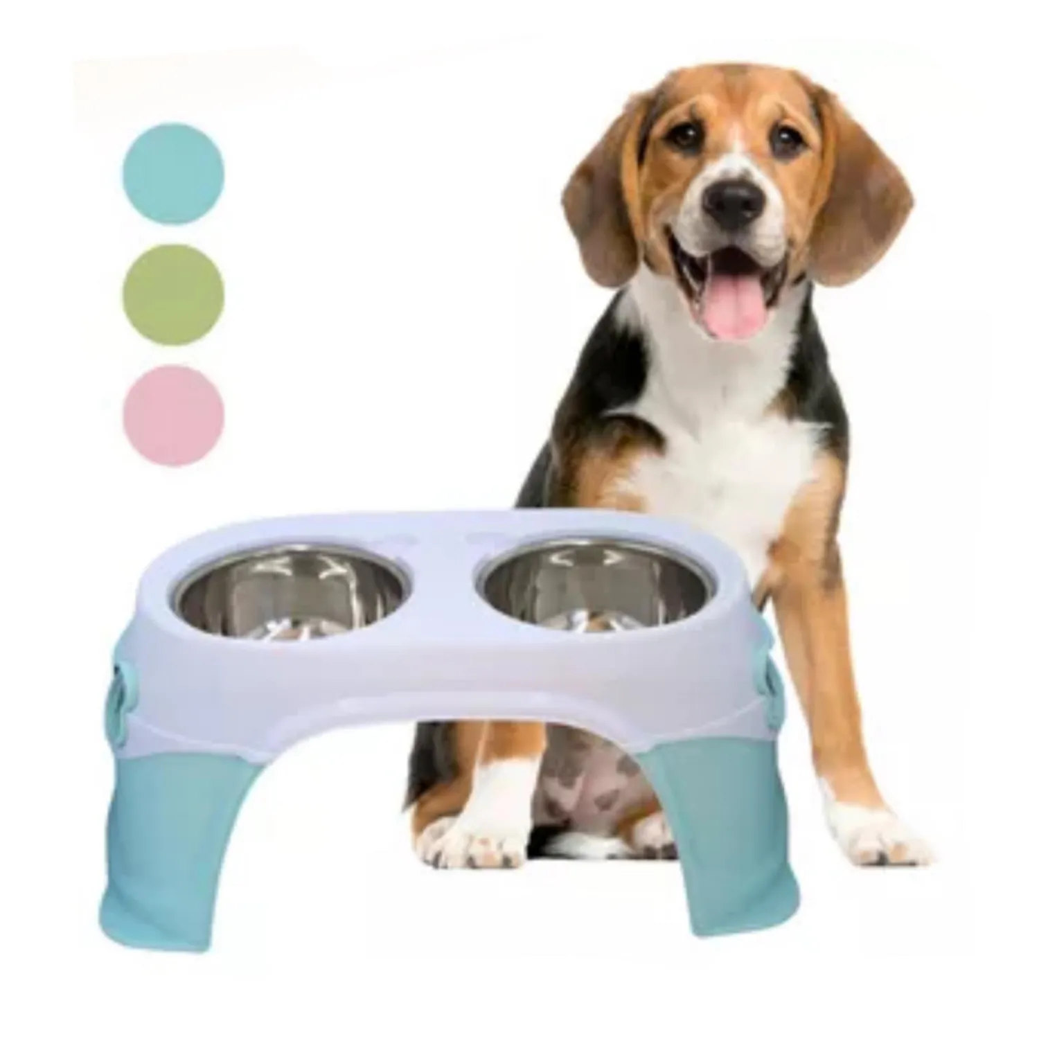 Comedero Alto para perro Dinastía Azul 47x20.3cm Colmascotas