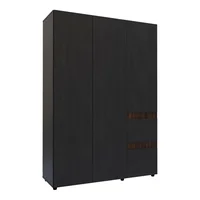 Closet Ori 200x140x49.8 cm Café Oscuro Negro