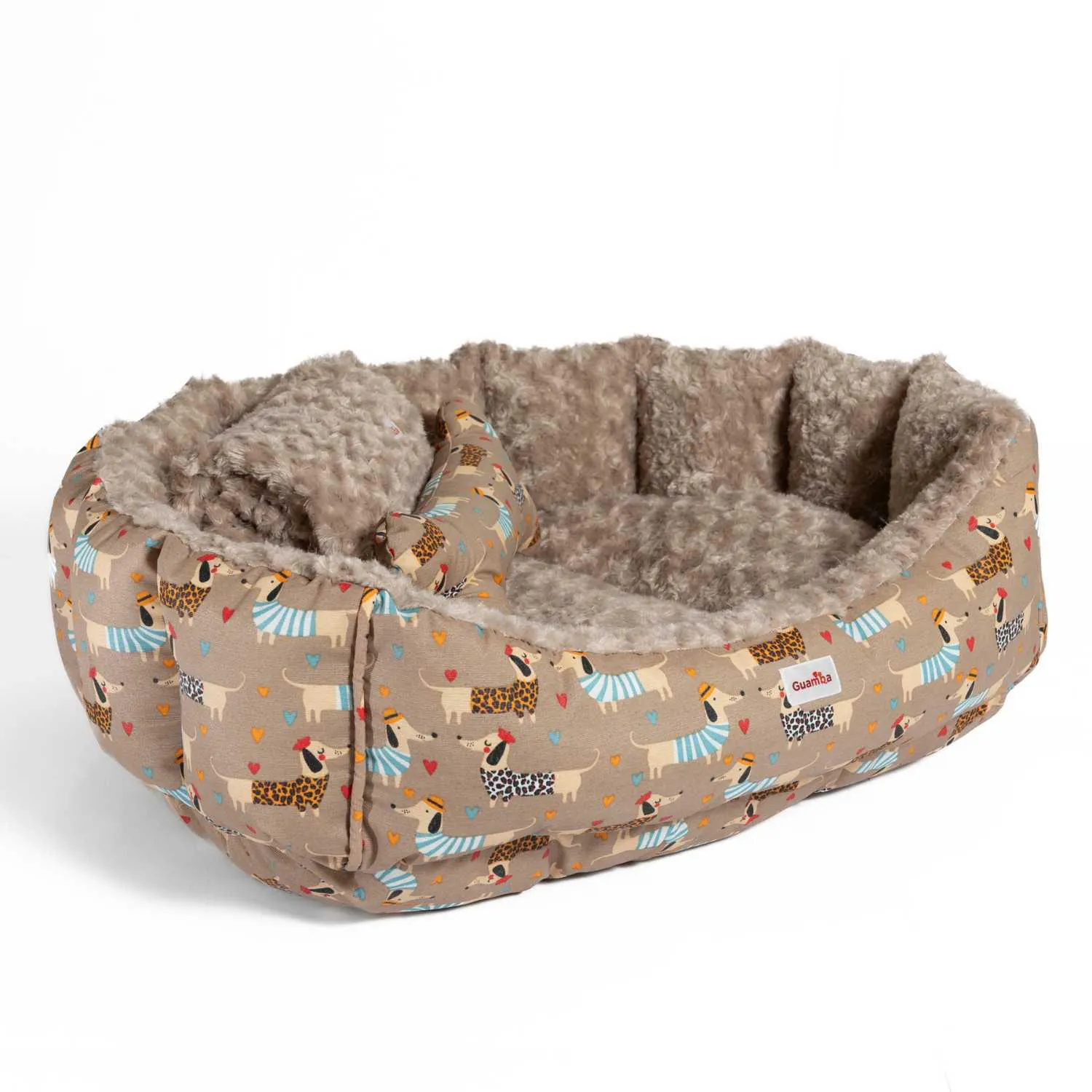 Combo Cama Mascota Mediana 60x70cm Frenchy Beig