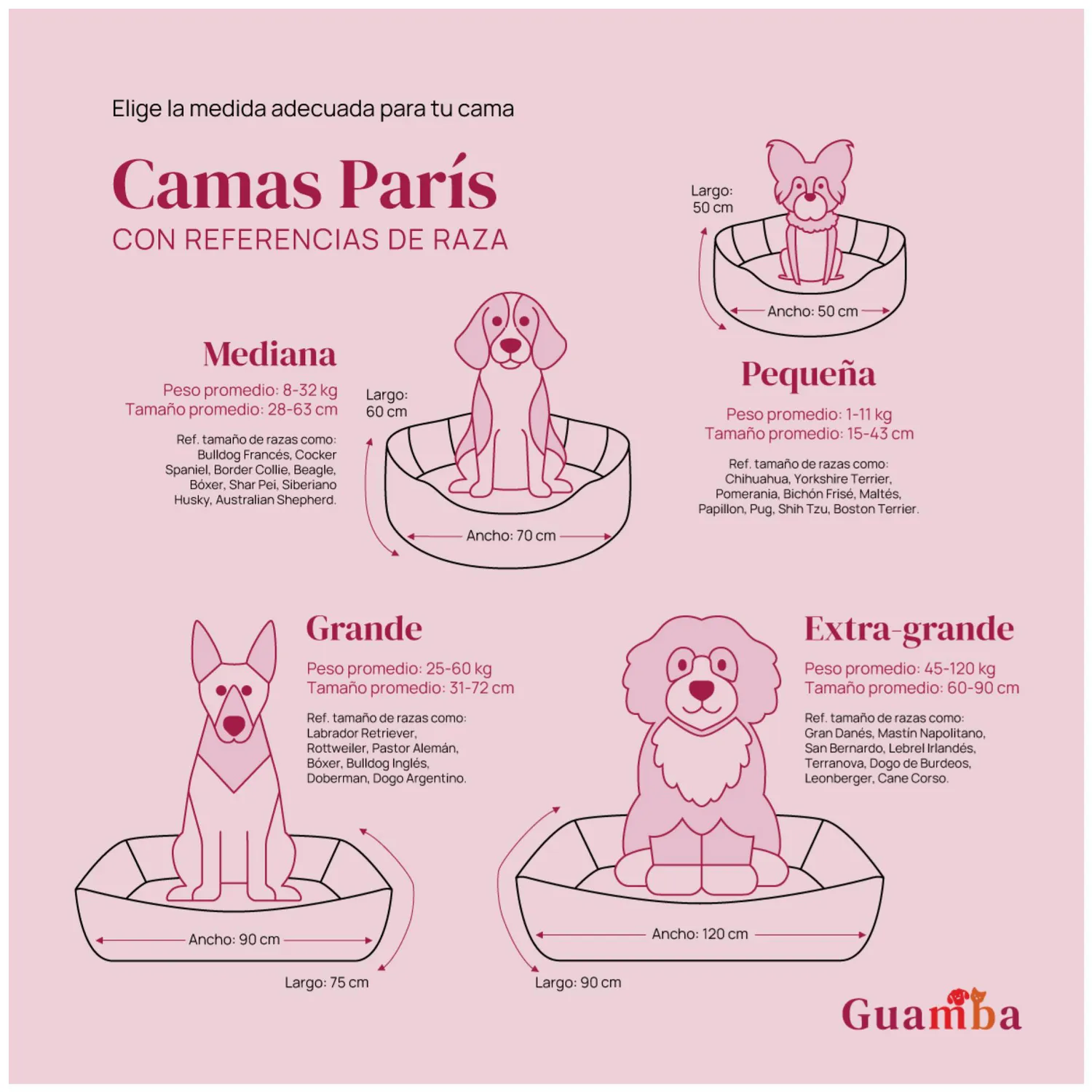 Combo Cama Mascota Grande 75x90cm Cherry Tree 5