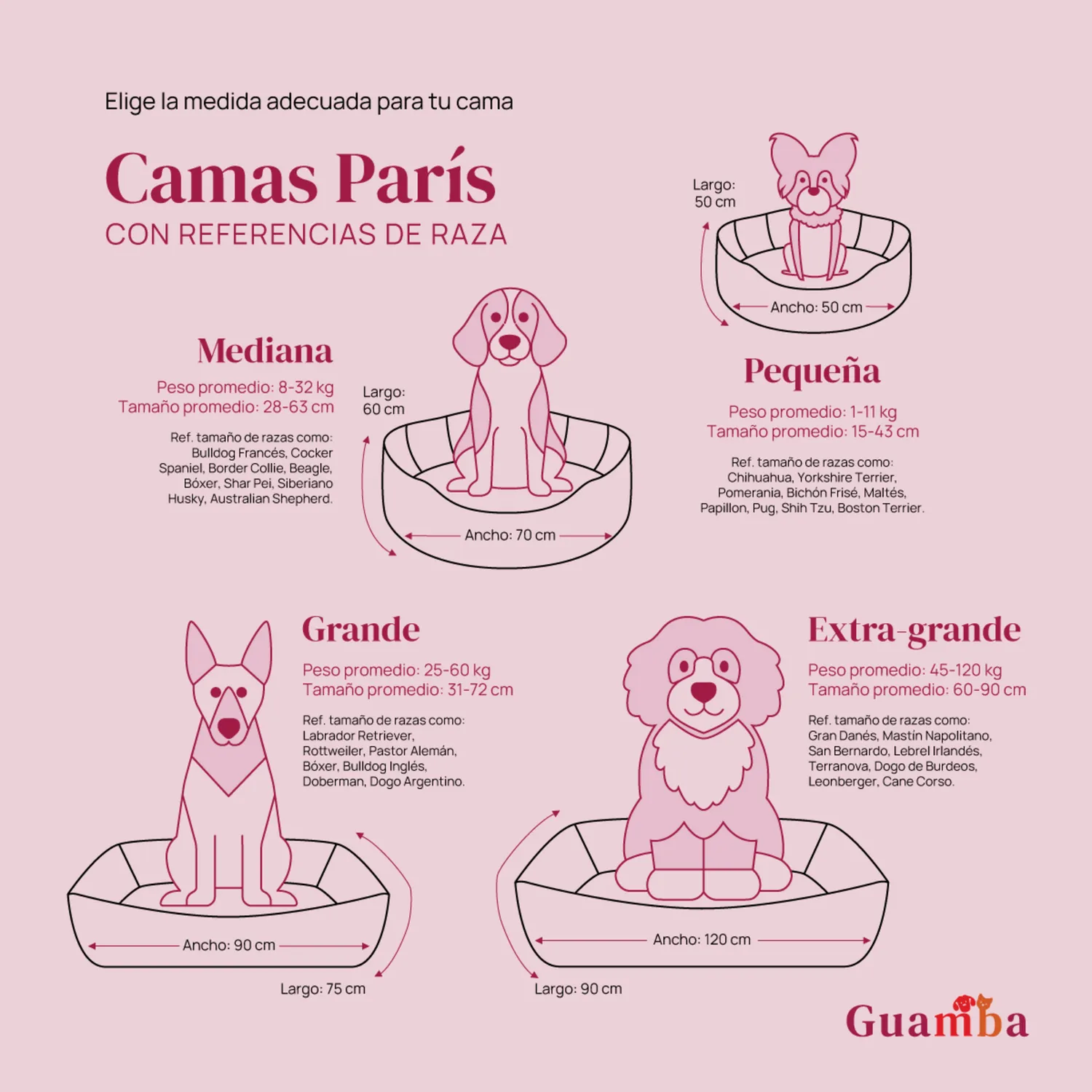 Combo Cama Mascota Mediana 60x70cm Cherry Tree 5