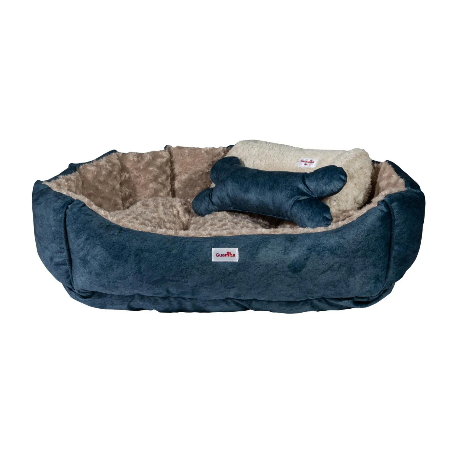 Cama Mascotas Paris Mediana 60x70cm Azul