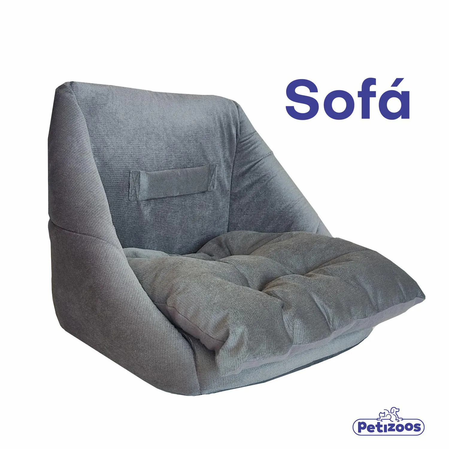 Cama para mascotas box 4 en 1 talla s gris 44x44x44cm petizoos 4