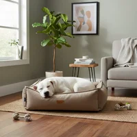 Cama para mascotas rombos extra grande taupe 110x80x28cm petizoos