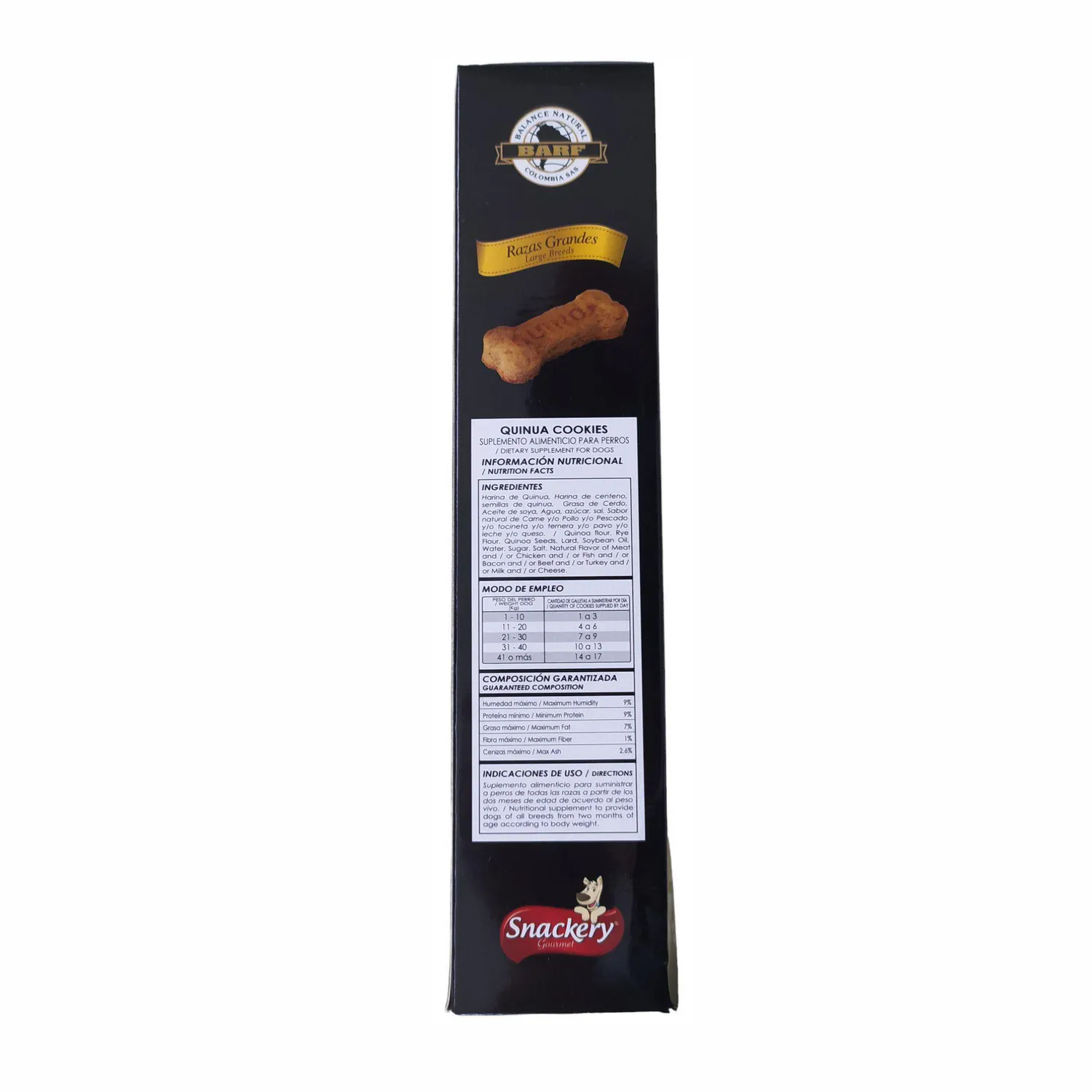 Galletas de quinoa snackery gourmet para perros de razas grandes 1000gr
