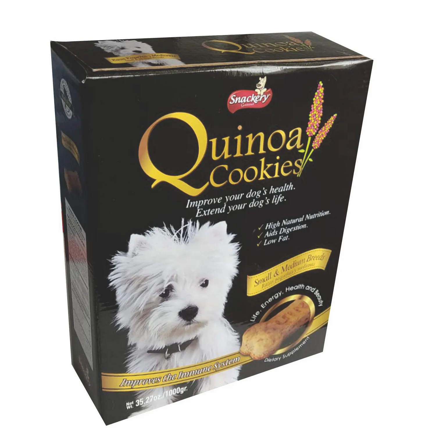 Galletas de quinoa snackery gourmet para perros de razas pequeñas y medianas 1000gr