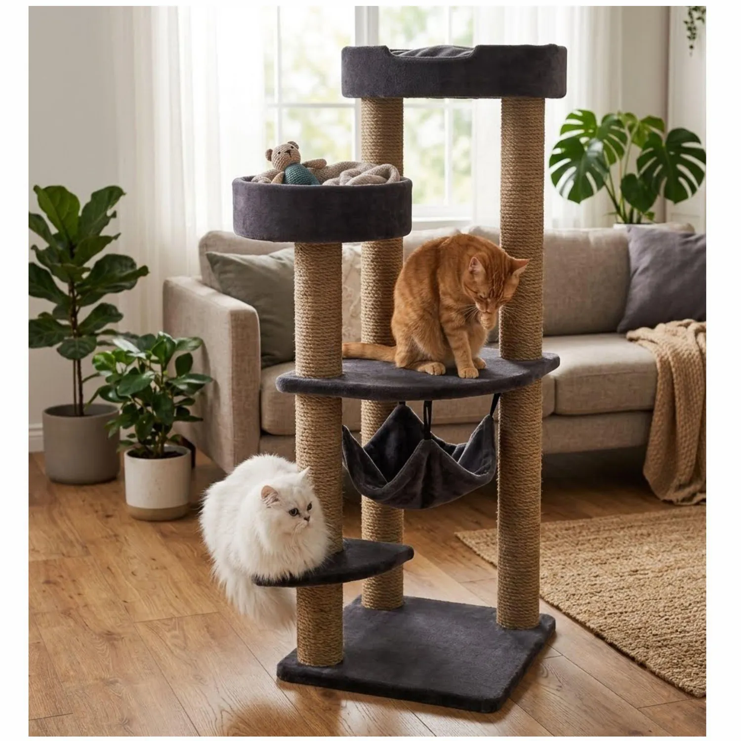 Gimnasio Angora para Gato 60x40x170cm Petizoos