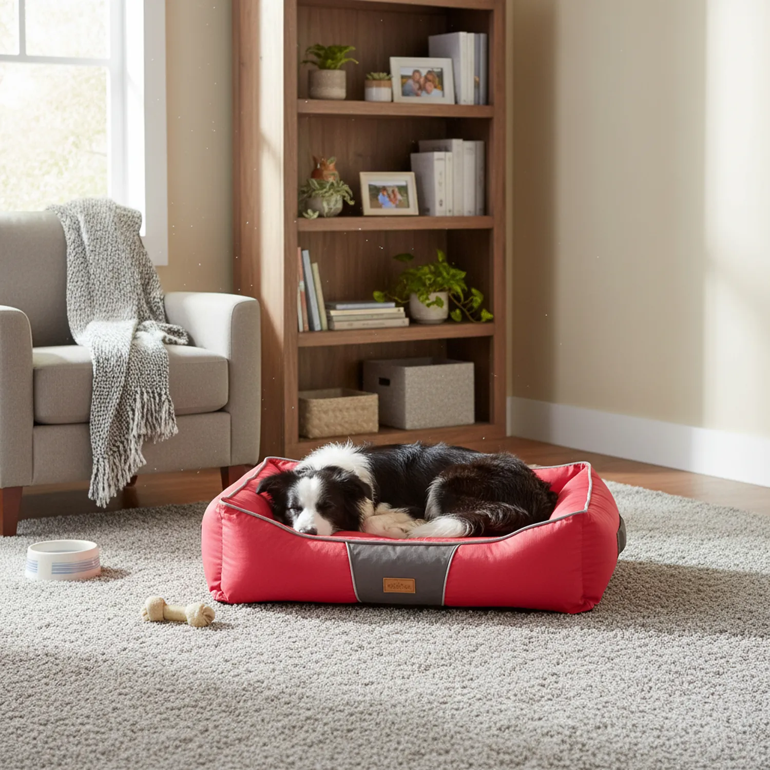 Cama para mascotas touch grande fucsia 90x60x22cm petizoos