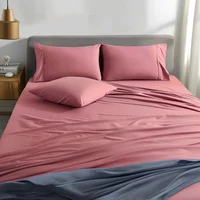 Juego De Sábanas Unicolor Cama Sencilla Color Rosa