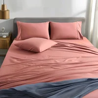 Juego De Sábanas Unicolor Cama Queen Color Piel