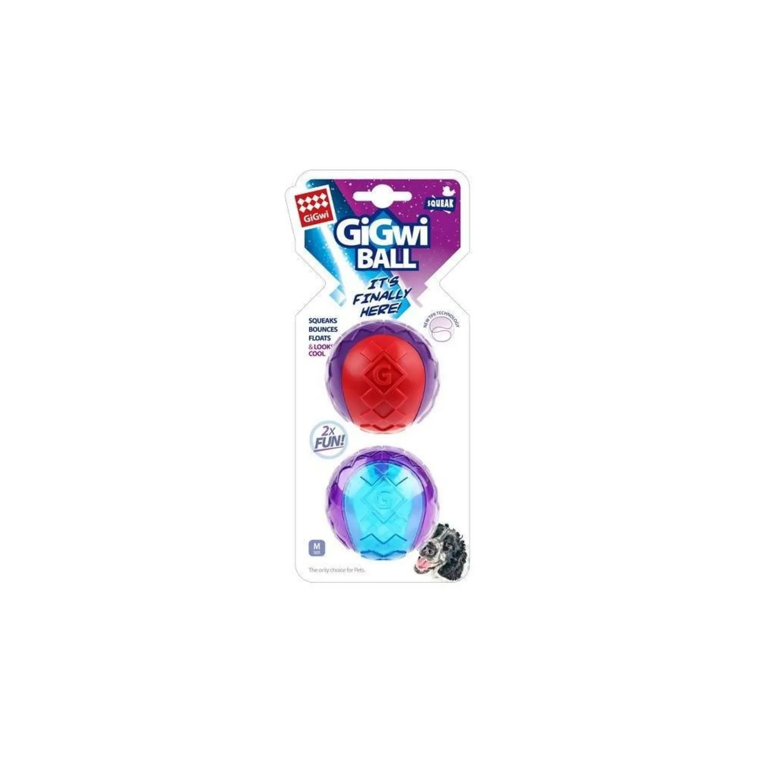 Pelota Para Perros Gigwiball Squeaker Talla M