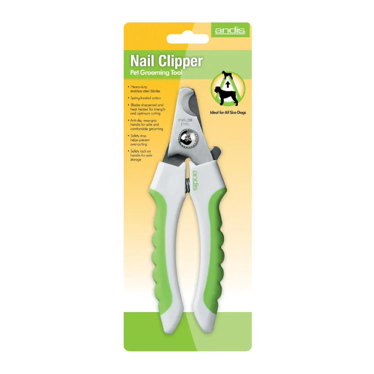 Cortauñas verde/blanco para perro andis 3