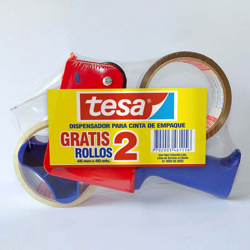 Dispensador Manual De Cinta Adhesiva Tesa - Para Cintas De Hasta 50 Mm - Con Mango Antideslizante Y Protección De Cuchilla