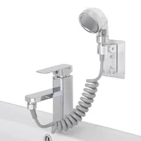 Extensor De Grifo Lavamanos Con Cabezal De Ducha Color Gris