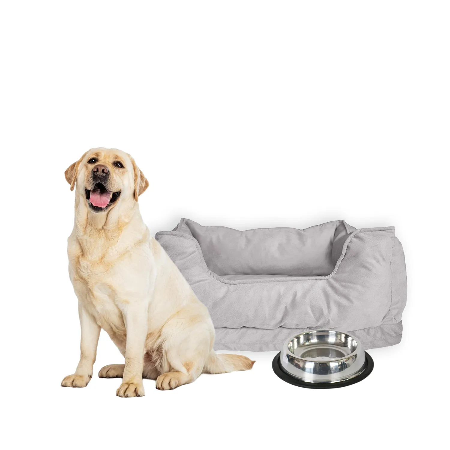 Cama Mascota Premium Mediana +Comedero Petizoos 3
