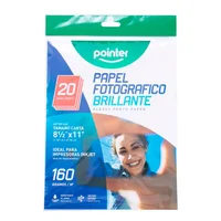 Papel Fotografico Brillante 8 1/2" x 11" 160g Set X20hojas