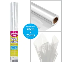 Papel Celofan 70cm x 25 Mts transparente