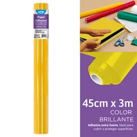 Papel Adhesivo Amarillo 3mtx45cm Pza