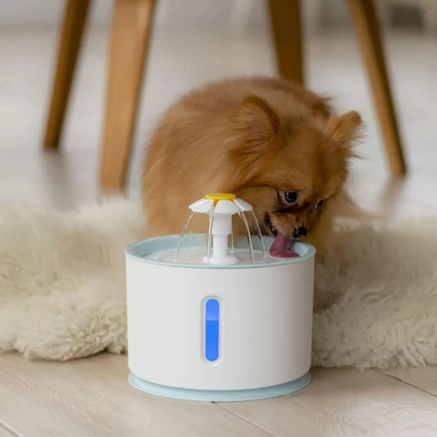 Fuente De Agua Para Perros Y Gatos Bebedero Automático Led 6