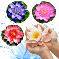 Flores de Loto Acuáticas Artificiales para Jardín Jacuzzi X5
