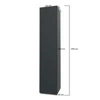 Alacena Despensa Cocina 200X45X60Cm Una Puerta Con Herraje De Lujo Premium Color Antracita Mate