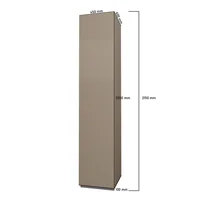 Alacena Despensa Cocina 200X45X60Cm Una Puerta Con Herraje De Lujo Premium Color Arena Alto Brillo