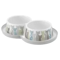 Comedero Para Gato Doble Trendydinner 350ml Maasai