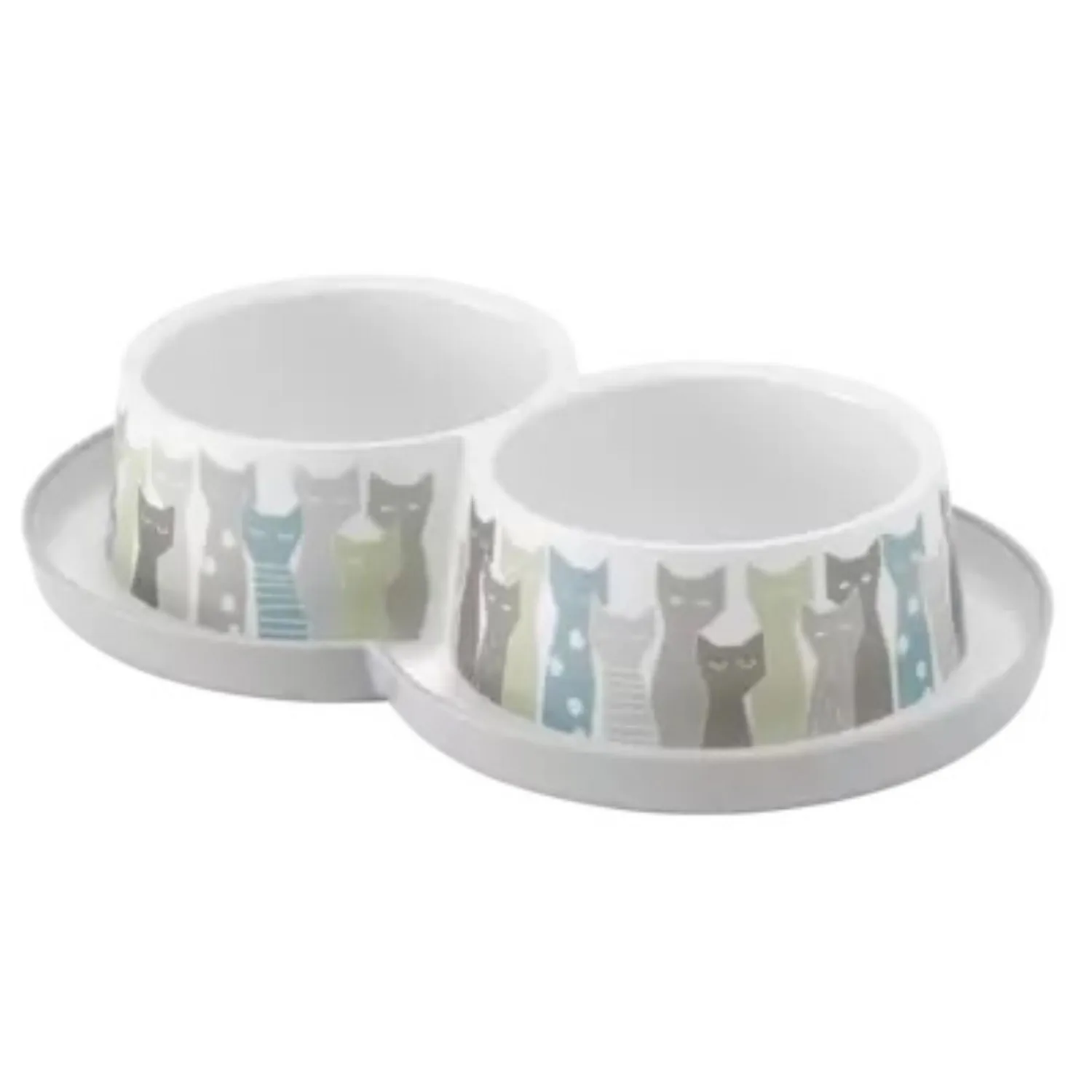 Comedero Para Gato Doble Trendydinner 350ml Maasai