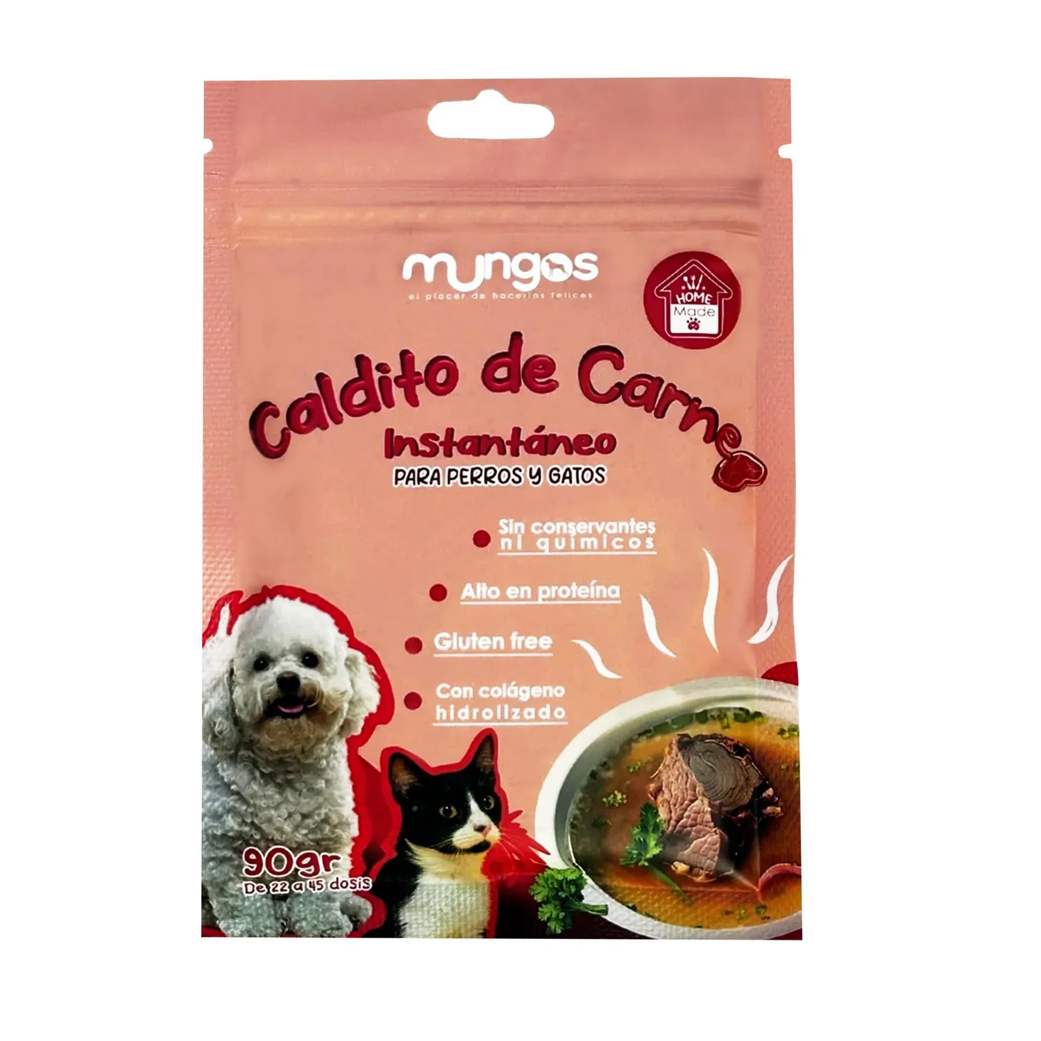 Snack Para Perro Mungos Caldito Carne X90gr