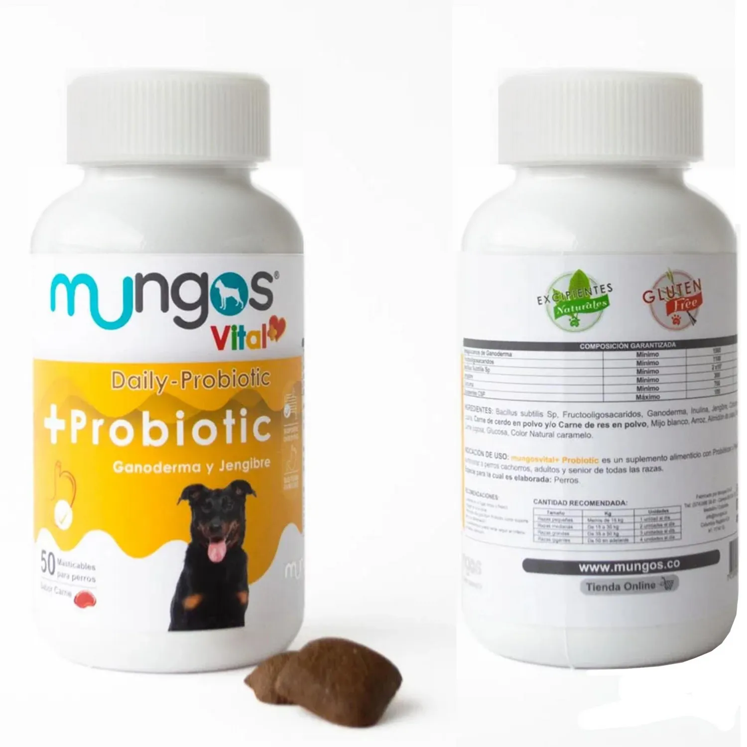 Snack Para Perro Mungos Vital + Probiotic 50und