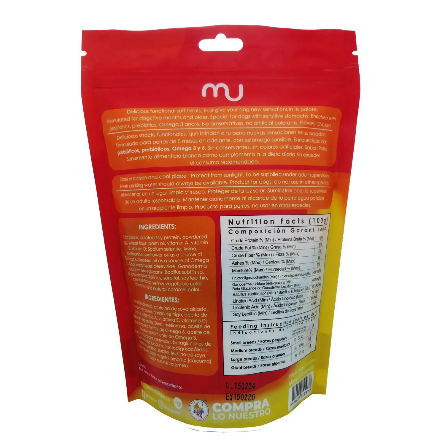 Snack Para Perro Mungos Pollo X200gr