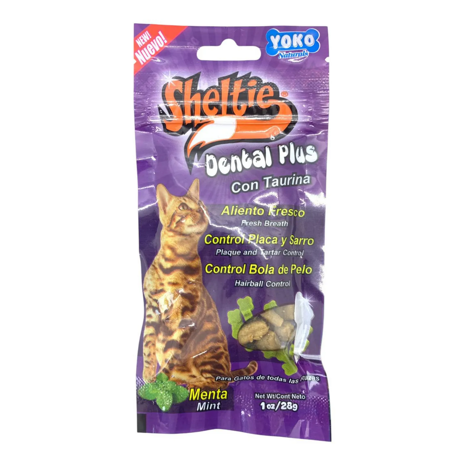 Snack Para Gato Sheltie Dental Plus Menta 28gr