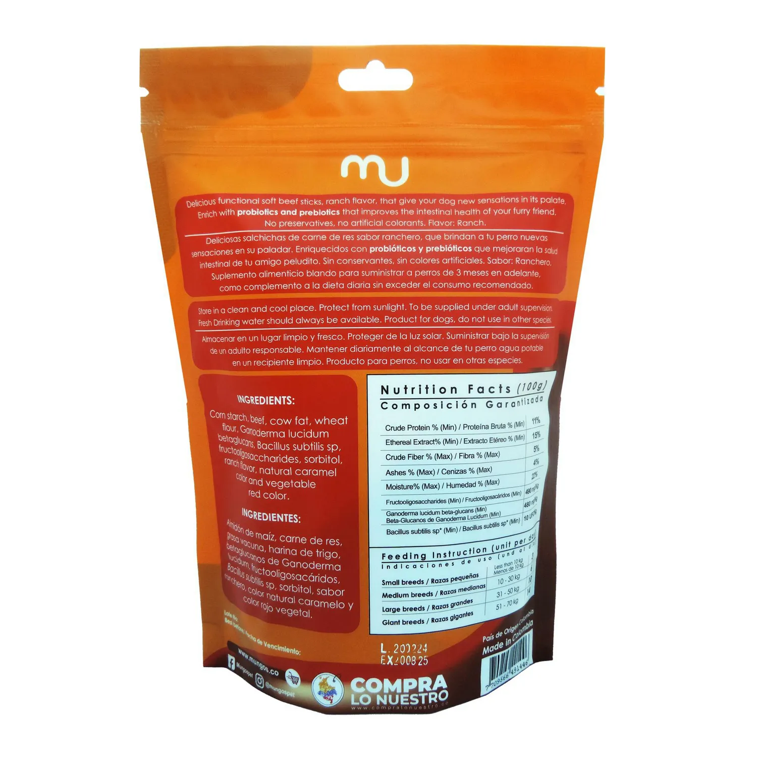 Snack Para Perro Mungos Salchichas X1000gr