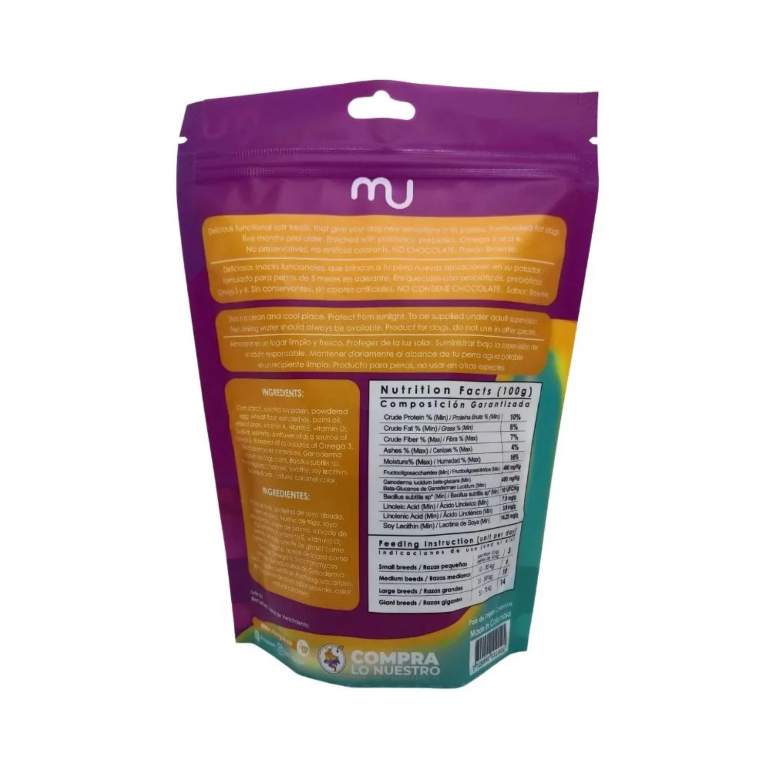 Snack Para Perro Mungos Brownie X200gr