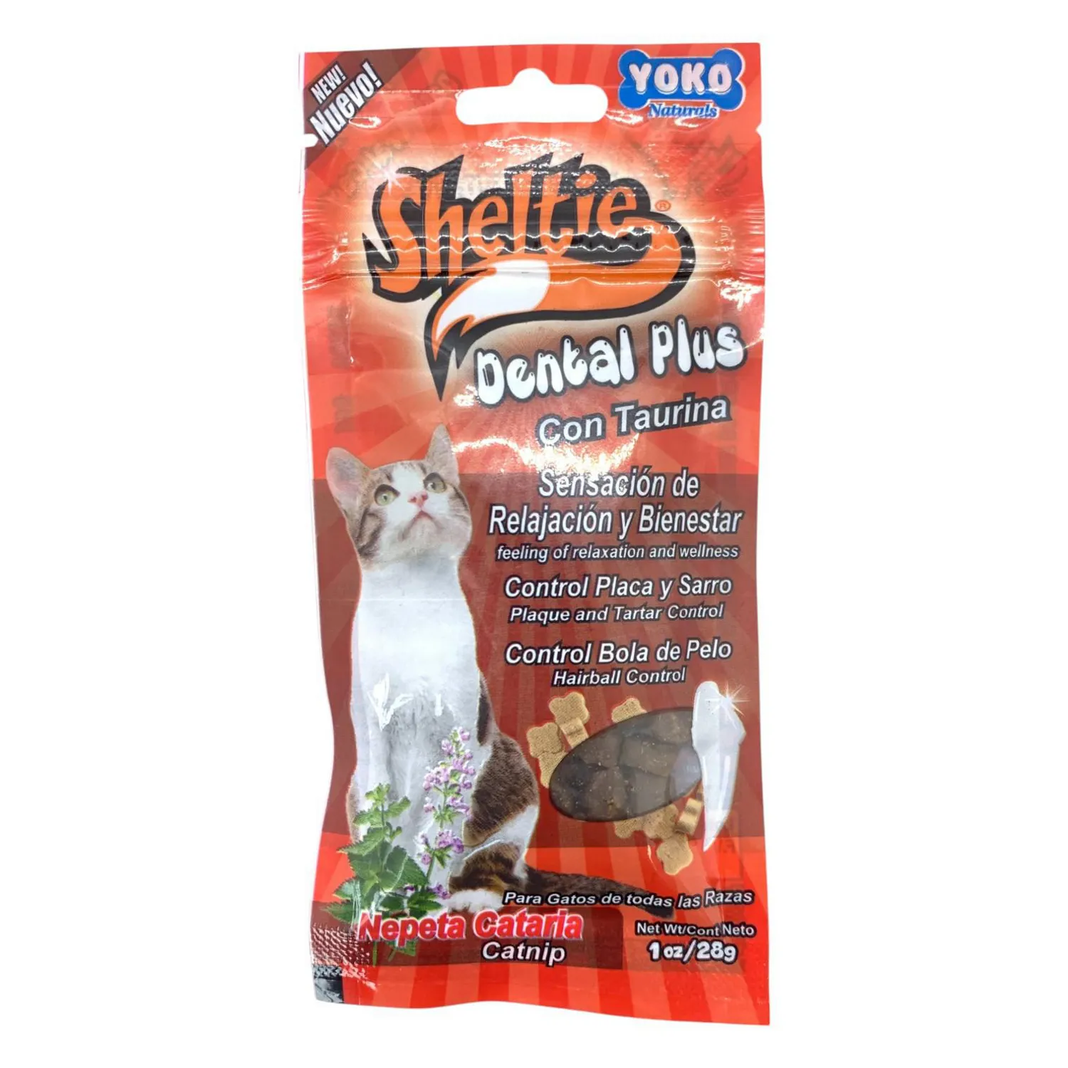 Snack Para Gato Sheltie Dental Plus Catnip 28gr