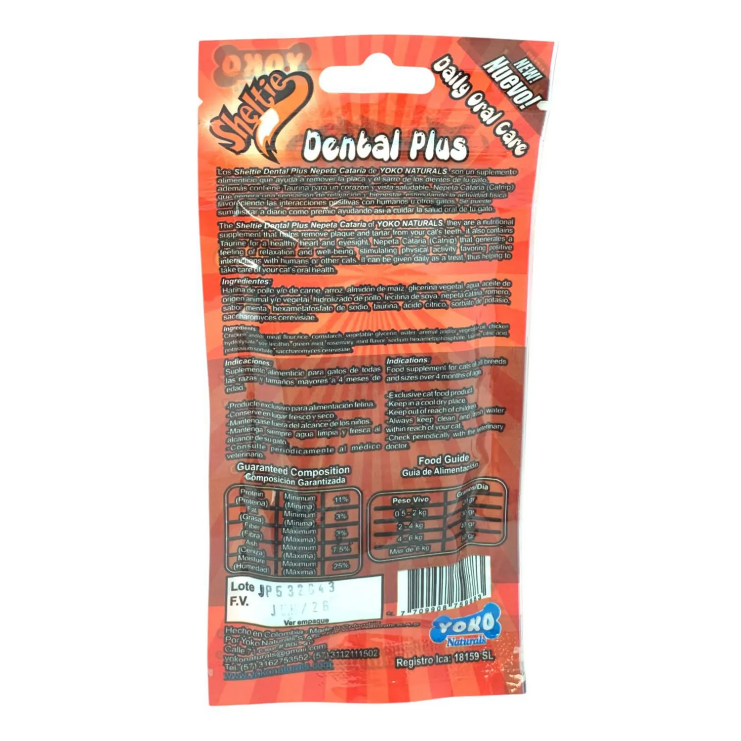 Snack Para Gato Sheltie Dental Plus Catnip 28gr