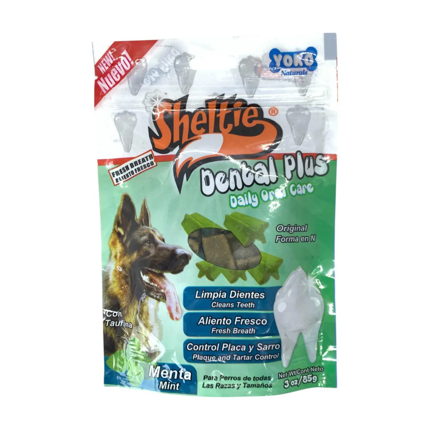 Snack Para Perro Sheltie Dental Plus Menta 85gr