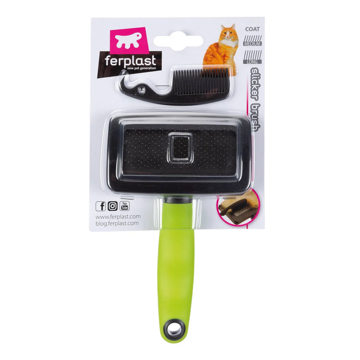 Cepillo Slicker Parta Gato Talla S Gro