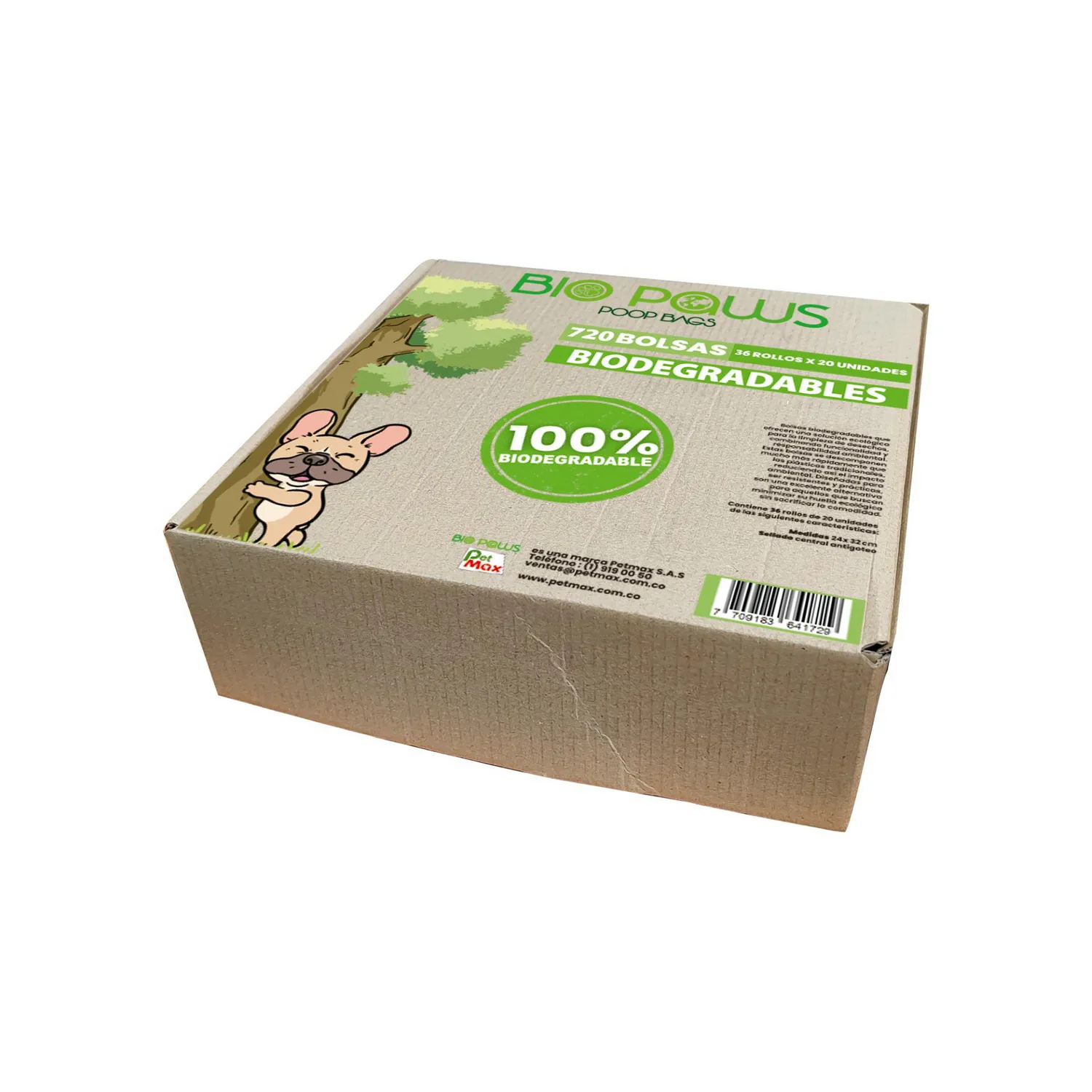 Bolsas Para Mascotas Biopaws Biodegradables 720und