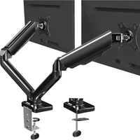 Brazo para Monitor VIVO Doble con Resorte a Gas Hasta 32" VESA 75/100 Negro