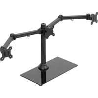Brazo VIVO Para Tres Monitores Con Base De Vidrio Y Brazos Ajustables