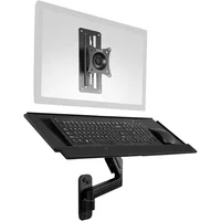 Brazo VIVO De Pared Para Monitor Con Bandeja De Teclado Y Altura Ajustable