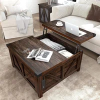 Mesa Elevable Jimeimen Cuadrada con Almacenamiento y Puertos USB Integrados