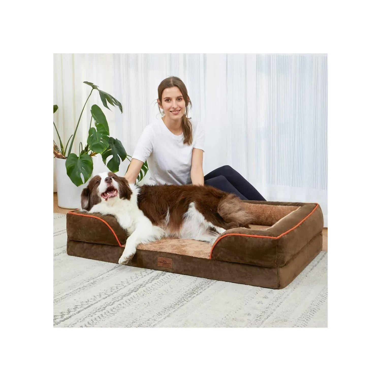 Cama Ortopédica Impermeable para Perros Grandes 6