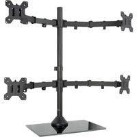 Brazo Cuádruple Para Monitor VIVO con Base de Vidrio y Ajuste Independiente