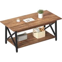 Mesa de Café Moderna con Almacenamiento y Diseño X
