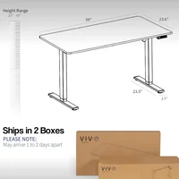 Escritorio Eléctrico VIVO 152 x 61 cm Ajustable de Una Pieza con Memoria