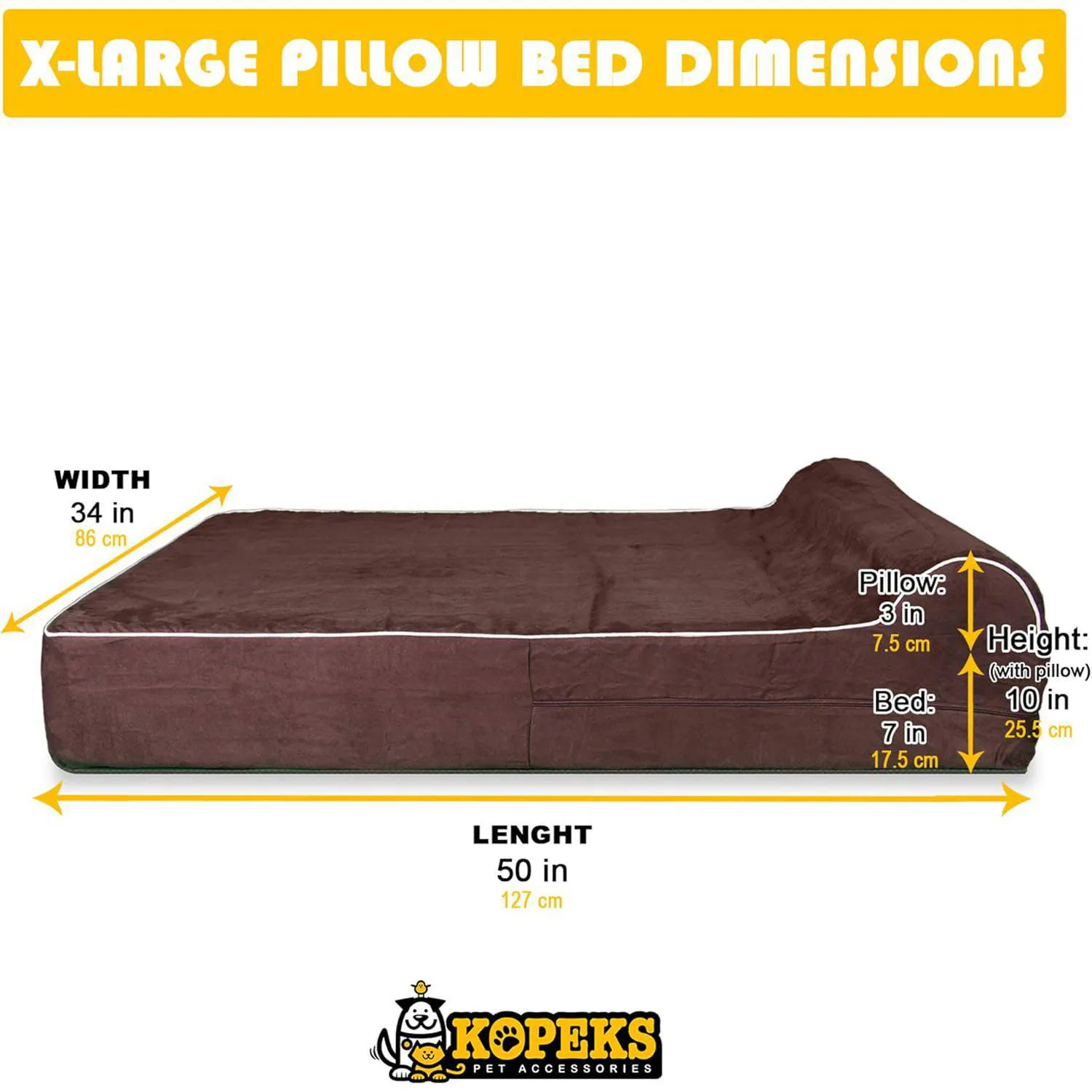 Cama Jumbo Orthopédica para Perros con Memory Foam 6