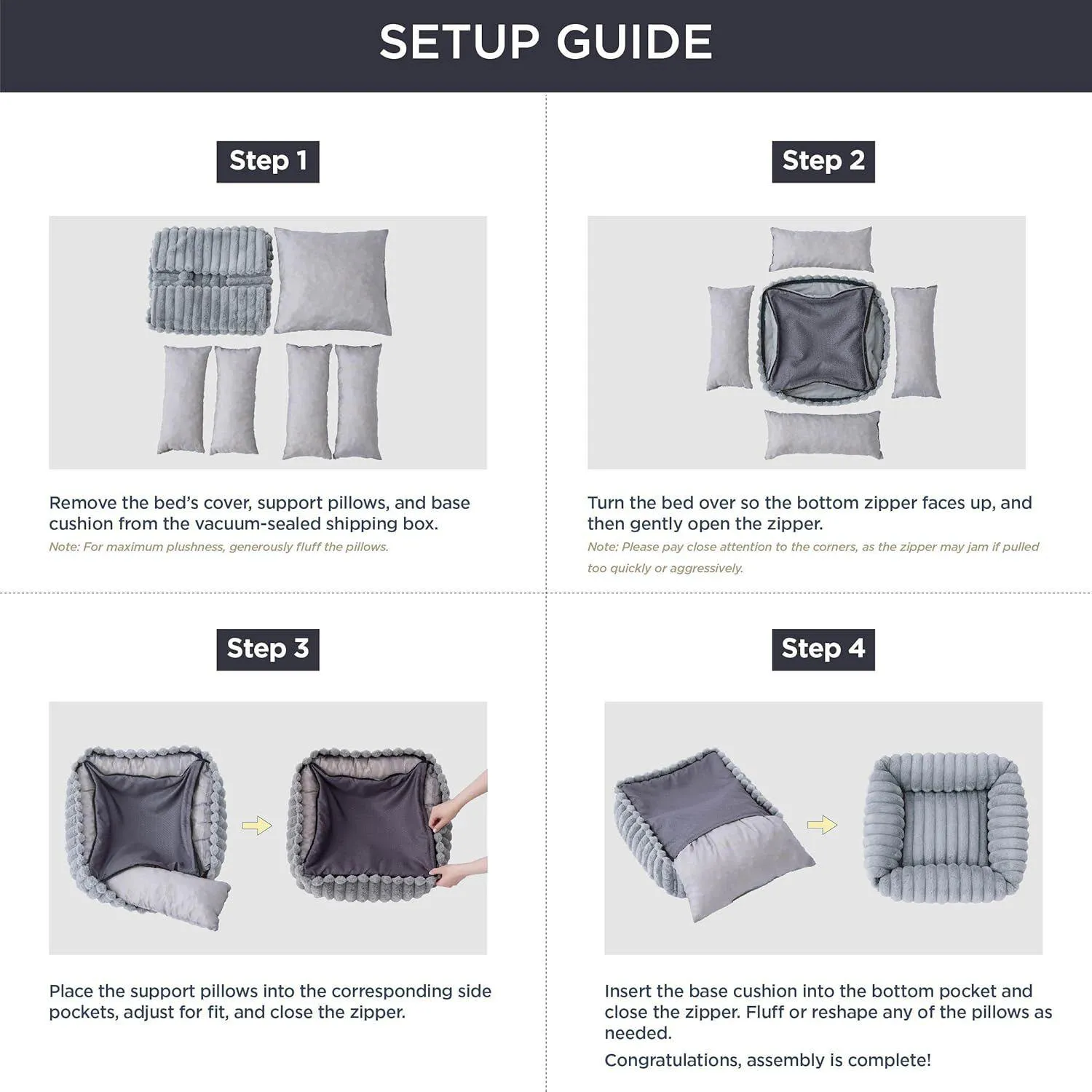 Cama Ortopédica para Perros Grandes Bedsure 5